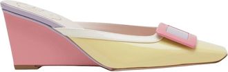 Roger Vivier Mule Wedge T.60 - Dames - Sleehakken - Veelkleurig - 37 1/2 EU - Leer - Schoenen