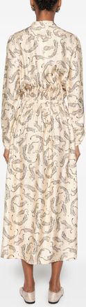 Forte_Forte Paisley-Print Long Dress - Cream