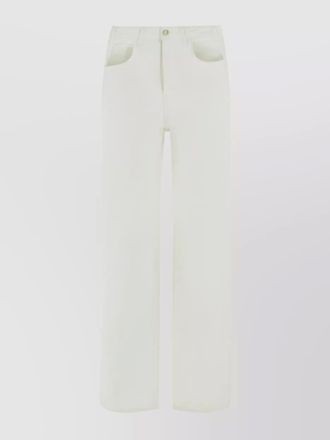 Chlo&eacute; denim high-rise wide-leg jeans
