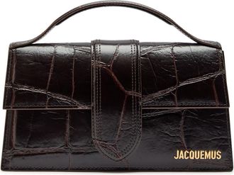 Jacquemus Le Grande Bambino Crocodile-effect Leather top Handle bag - Brown - One Size