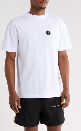 Palm Angels Logo Graphic Cotton T-Shirt in White Black at Nordstrom Rack, Size Xx-Large