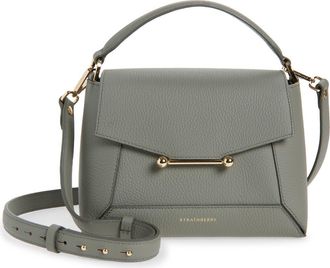 Strathberry Mosaic Grained Leather Top Handle Bag in Stone Grey at Nordstrom