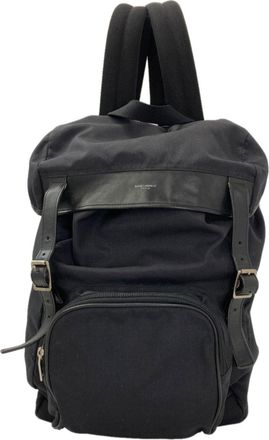 Saint Laurent Black Canvas Backpack (Pre-Owned)