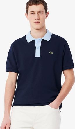 Lacoste Mens Lacoste Mens Classic Fit Contrast Collar L.12.12 Polo Shirt - Navy - Size: 4 medium