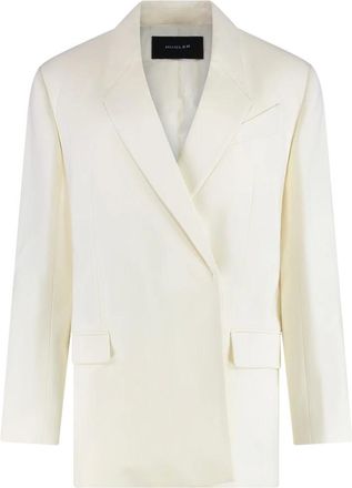 MUGLER Dubbele-breasted Jas - Dames - Jassen - Wit - Maat: XS Wol