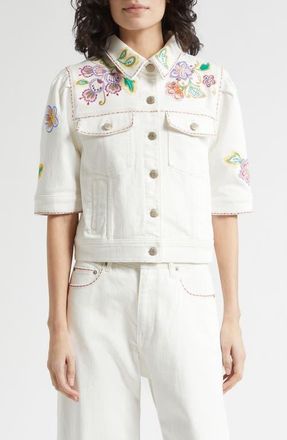 Cinq &agrave; Sept Jardin Boheme Carley Jacket in Scour Multi at Nordstrom, Size Xx-Small
