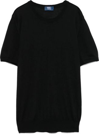 Fedeli T-shirt in maglia fine - Nero