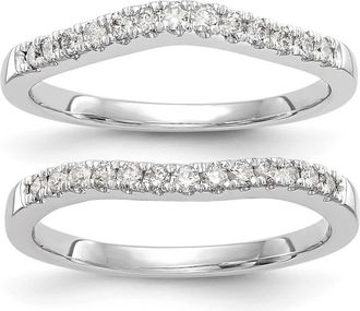 Diamond2Deal 14k Gold Lab Grown Diamond Wedding Band Ring 0.37Ct Clarity- VS Color- G-H