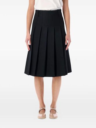 A.P.C. pleated midi skirt - Black