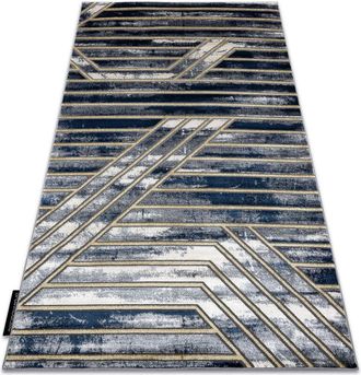 RugsX Alfombra De Luxe Moderna 460 L&iacute;neas - Structural Azul Oscuro / Oro Blue 140x190 Cm