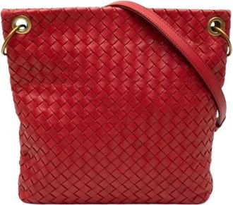 Bottega Veneta Pre-owned Crossbody Bag - Dames - Vintage Schoudertas - Rood - ONE Size - Leer - Vintage