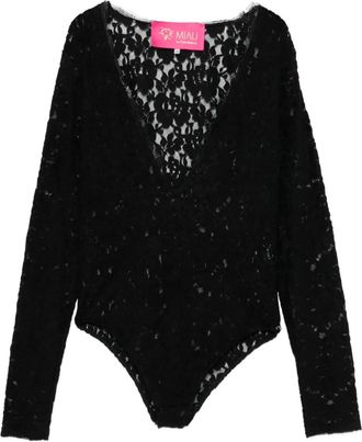 Miau by Clara Rotescu Body Torres in pizzo - Nero