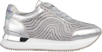Alma En Pena Sneaker met strass-print - Dames - Sneakers - Grijs - 38 EU - Schoenen