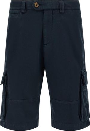 Brunello Cucinelli Cargo Bermuda Shorts - male - Brunello Cucinelli - Casual Shorts - Blue - 4XL - Shorts