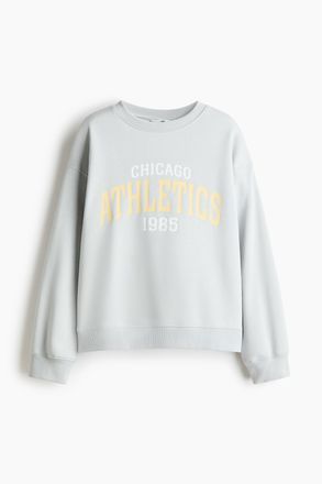 H&M Sweatshirt mit Textmotiv - Grau