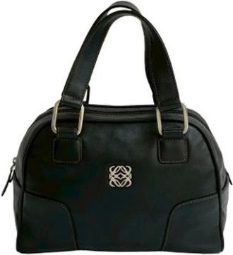 Loewe Pre-owned Handbags, female, Black, Size: ONE SIZE Pre-owned Leather handbags