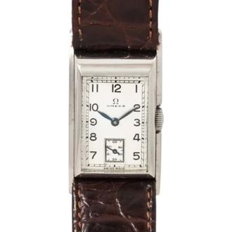 Omega Pre-owned Driver Watch Cal. T17 - Dames - Pre-owned - Wit - Maat: ONE Size Leer