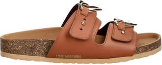 Love Moschino Schoenen, Dames, Bruin, 36 EU, Leer, Slippers