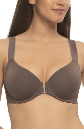 Felina Utopia Front-Close Racerback Contour Bra in Sparrow at Nordstrom, Size 40Ddd