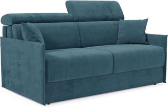 Divani.Store Sof&aacute; cama con reposacabezas reclinables en tela 189 cm verde