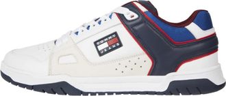Tommy Jeans Retro Casual Sport Sneakers Wit - Heren - Sneakers - Wit - 43 EU - Leer - Schoenen