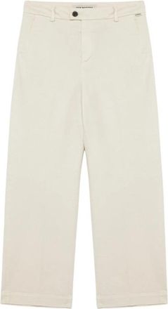 Roy Rogers Room Flare Broek Aw 24 - Dames - Wijde Broeken - Beige - W29 - Katoen - Broeken