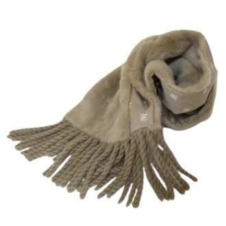 Fendi Pre-owned Scarves, female, Brown, Size: ONE SIZE Pre-owned Mink Fringe Stole