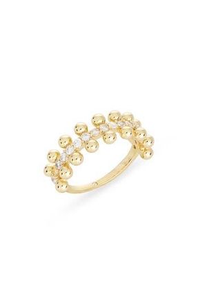Covet Crystal Ball Band Ring in Clear /Gold at Nordstrom Rack, Size 8