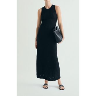 Scalpers Openwork knit dress in Black at Nordstrom, Size X-Large Eu
