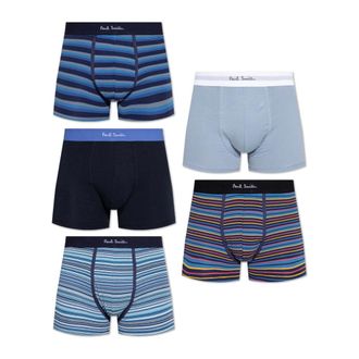 Paul Smith Bottoms, male, Multicolor, Size: 2XL Five-Pack Mixed Signature Stripe Boxer Briefs