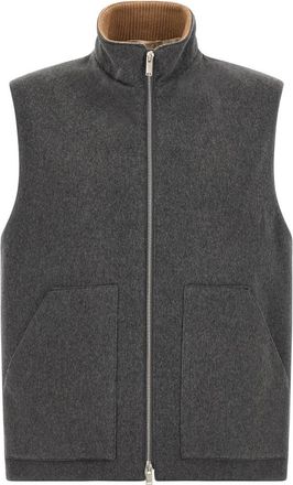 Lardini Spike Vest - Heren - Bodywarmers - Grijs - 2XL - Wol - Jassen
