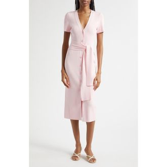 Toccin Agnes Tie Front Midi Dress in Peonie at Nordstrom, Size Small