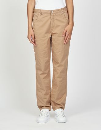 Gang 5-Pocket-Hose GANG 94ROMY WORKER, Damen, Gr. 26, N-Gr, beige (nougat beige), Web, Obermaterial: 97% Baumwolle, 3% Elasthan, unifarben, relaxed fit nor