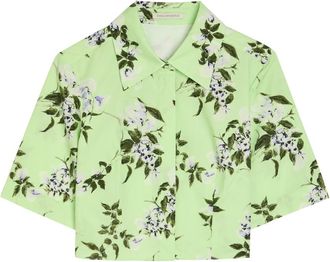 Emilia Wickstead Natalie Floral-print Cotton Shirt - Green - 10 (UK10 / S)