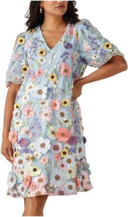 Y.A.S Bloemen Mini Jurk - Dames - Korte kleedjes - Veelkleurig - M - Kleedjes