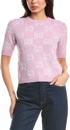 Gucci Soft Wool Gg Intarsia Sweater