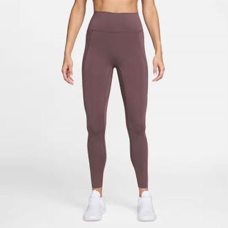 Nike Womens High-Waisted Full-Length Leggings In Tattoo Burgundy Crush