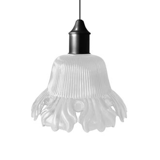 Tosel Suspensi&oacute;n campana vidrio negro D23 cm