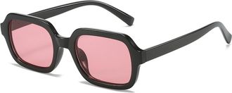 Generic Square Vacation Men Sunglasses Driving Sports Women Outdoor Sun Glasses(Pink)
