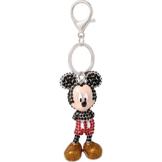 Disney Mickey Mouse Pav&eacute; Crystal Bag Charm Keychain, Officially Licensed in Multi at Nordstrom