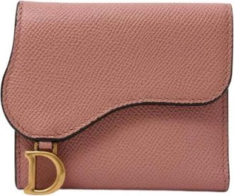 Dior Pre-owned Wallets, female, Pink, Size: ONE SIZE Pre-owned Leather wallets