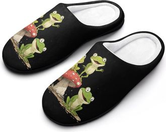 Generic Frogs Mushroom Mens Slippers Comfortable And Non-slip Cotton Slipper Shoe for House