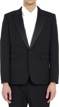 Saint Laurent Mens Black Wool Blazer Clothing