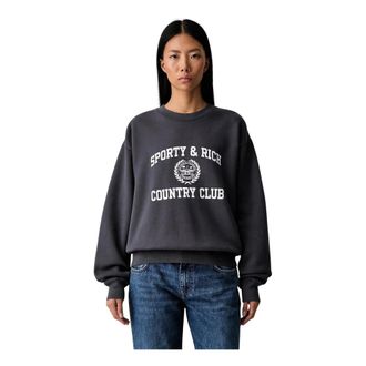 Sporty & Rich Donna, Felpe, Grigio, XS, new