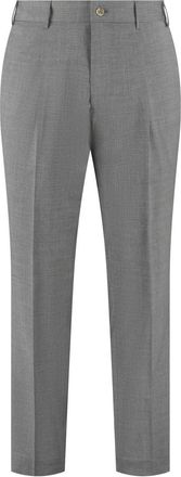 THE (ALPHABET) Wollen Tailored Broek - Heren - Slim Fit Broeken - Grijs - L - Wol - Broeken