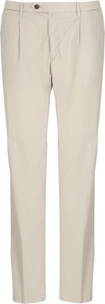BRIGLIA 1949 Beige Bg21 Flap Pockets Straight-Leg Pants