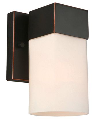 Eglo Eglo Ciara Springs 1 Light Wall Light With Oil Rubbed Bronze Finish & Frosted Glass Shade