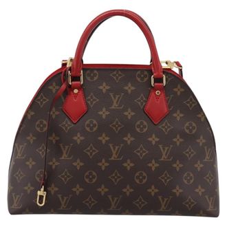 Louis Vuitton Alma Bnb Monogram Canvas With Leather Brown Canvas Handbag (Pre-Owned)