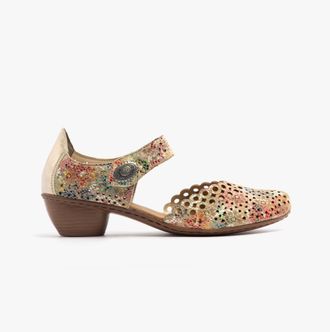 Rieker 43753-91 Womens Shoes Multi - Multicolour Leather - Size UK 7.5