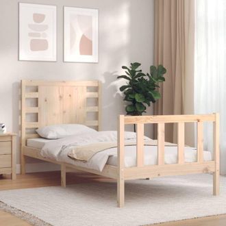 vidaXL Bed Frame without Mattress Single Solid Wood Pine vidaXL